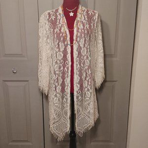 Lace coverup and smock